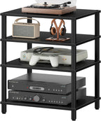 4-Tier AV Media Player Stand, Modern Stereo Cabinet, Wooden TV Stand, Game