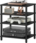 4-Tier AV Media Player Stand, Modern Stereo Cabinet, Wooden TV Stand, Game by LELELINKY