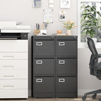 Lockable Vertical Metal File Cabinet 3 Drawer, Steel Filing Cabinet - Image 2