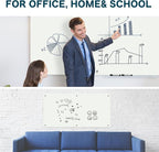 J&J worldwide Magnetic Glass Whiteboard 6' x 4', Large Frameless White Boards - Image 3