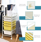 Giantex 6 Storage Drawer Cart Rolling Organizer Cart - Image 6