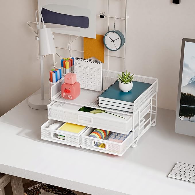 Marbrasse 3 Tier Mesh Desk Organizer - Image 2