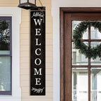 Welcome Porch Sign Decor Wooden Hanging Sign Door Porch Standing Decorative - Image 5