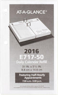 AT-A-GLANCE Daily Desk Calendar 2016 Refill, 12 Months, January – December, 3.5 x 6 Inch Page Size (E71750)