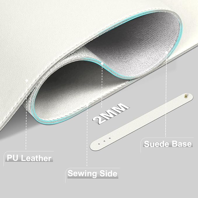 Leather Desk Pad Protector, 39.4'' X 17'' Large Mouse Pad, Office Desk Mat - Image 2