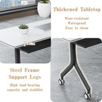 Goakwwuz Conference Room Table, Folding Conference Tables, Thicken Grey Tabletop - Image 5