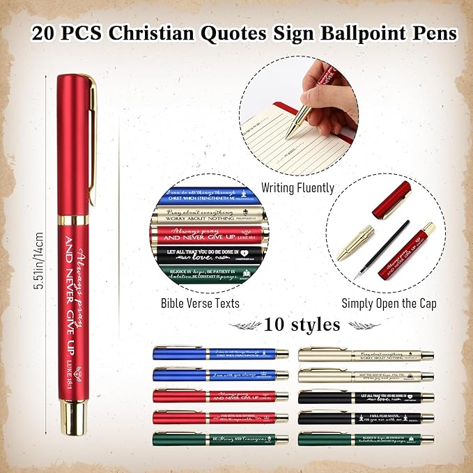 Spakon 20 Set Valentine's Day Christian Gifts Bulk Church Sticky Note Spiral - Image 3