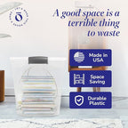 HOMZ 2-Pack Latching Lid, Large Clear Plastic Storage Bins w/Lids, 112 Quart - Image 5