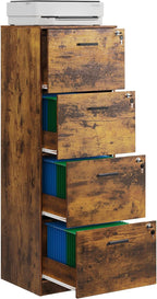 devaise 4 drawer wood file cabinet for home, main product view