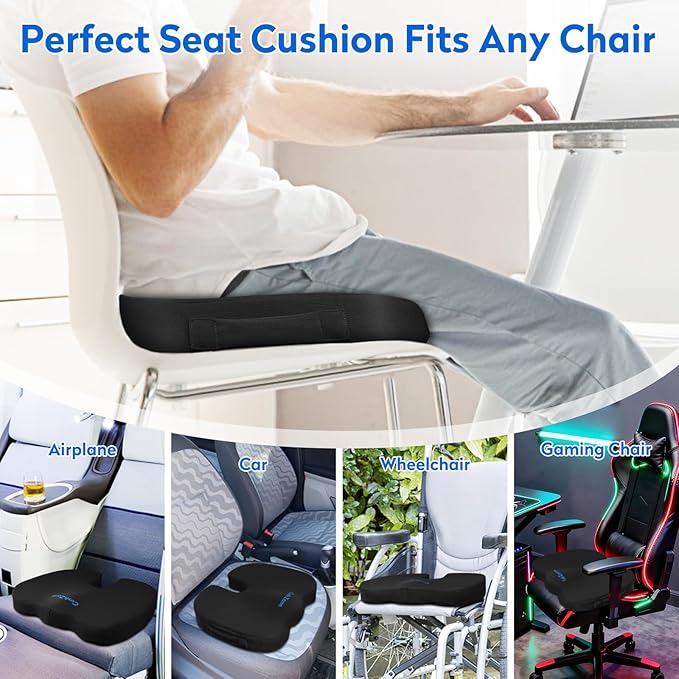 CushZone Seat Cushion, Office Chair Cushions, Car Seat Cushion, Non-Slip - Image 5