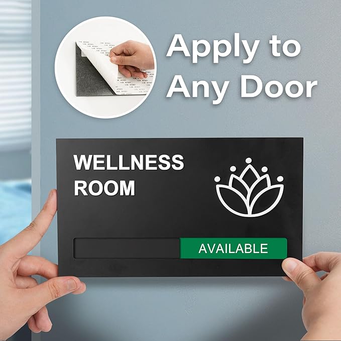 Wellness Room Office Sign, Do Not Disturb Privacy Slide Door Sign, In Use And - Image 4