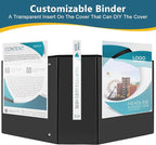 CIXILDTS 5" 3 Ring Binder, Standard 5-Inch Slant-D Ring Binder Fit Letter Size - Image 5