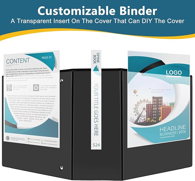 CIXILDTS 5" 3 Ring Binder, Standard 5-Inch Slant-D Ring Binder Fit Letter Size - Image 5
