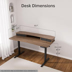 HUANUO 55" x 26" Electric Standing Desk - Image 3