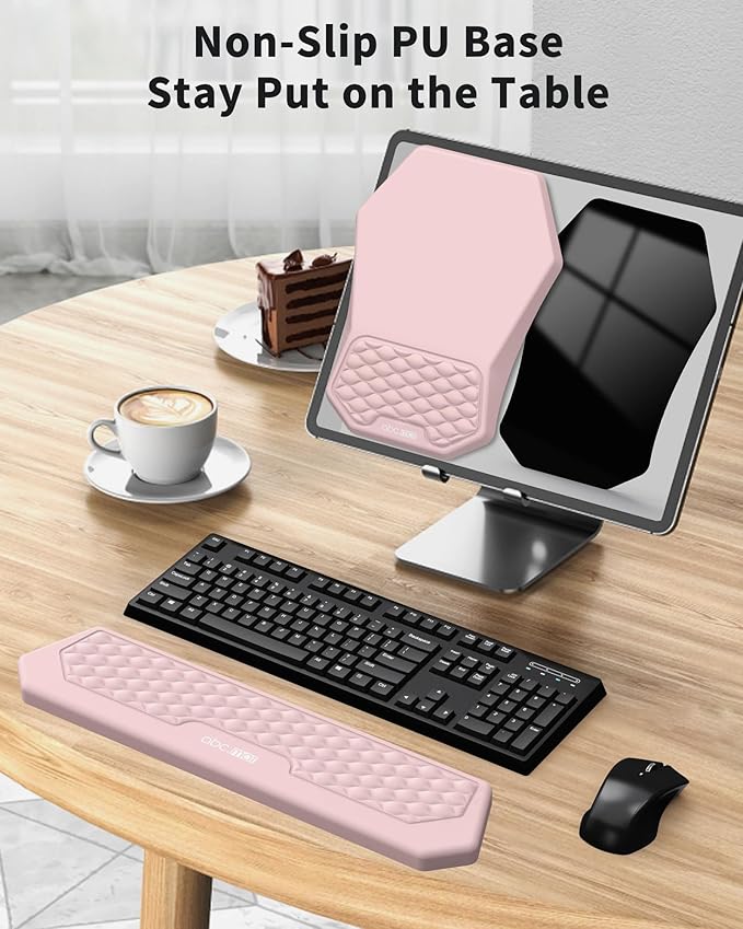 Ergonomic Mouse Pad and Keyboard Wrist Rest Support Set, Massage Design Mousepad - Image 6