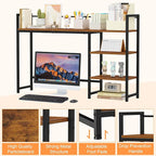 Snughome Desk Shelf, 44.9" Large Desktop Organizer Shelf, Desk Hutch - Image 8