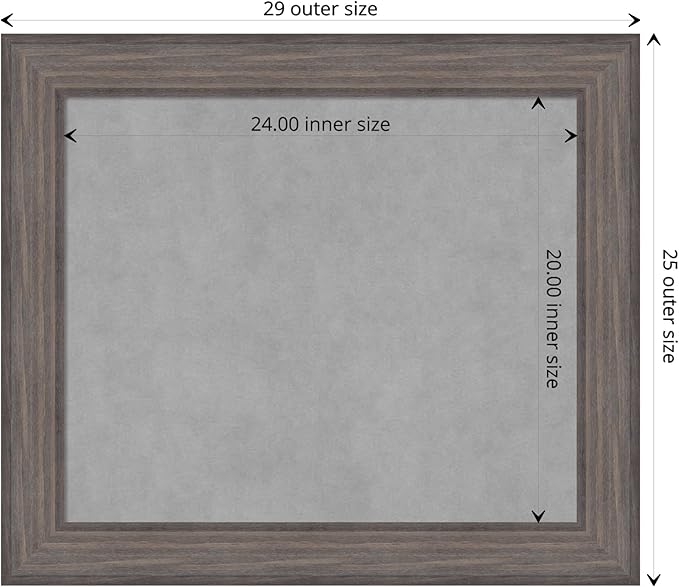 Amanti Art Grey Framed Magnetic Board 25x29 Medium Vision Board - Image 4
