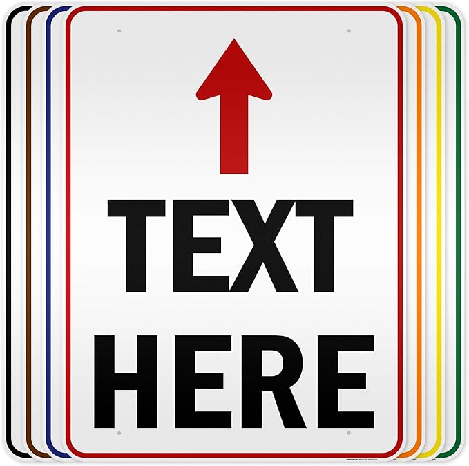 Custom Arrow, Custom Directional Sign, Up Arrow, 36x48 Inches, Reflective by MySignCenter
