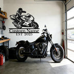 Personalized Motorcycle Metal Sign Custom Biker Name Sign Dirt Bike Wall Decor - Image 6