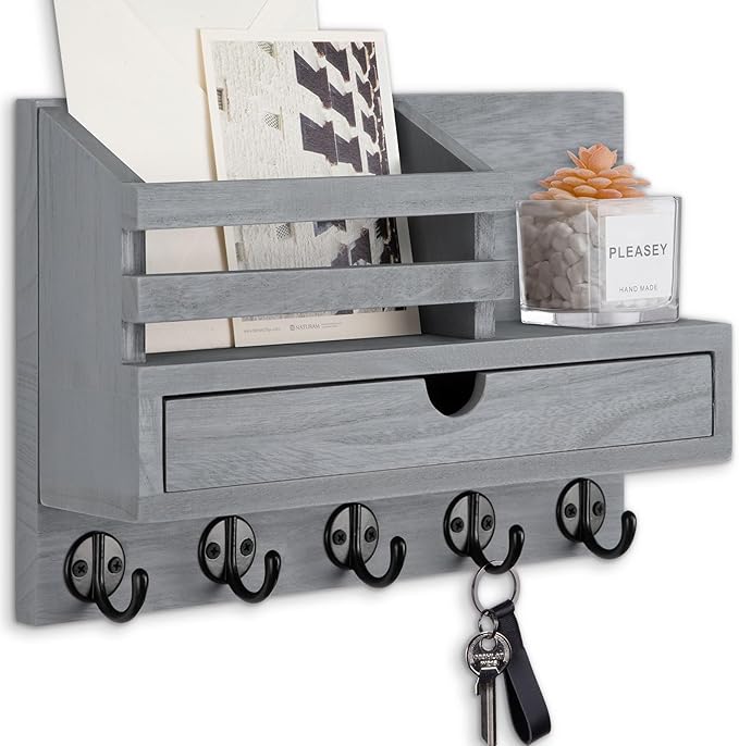 Lucundm Key Holder Wall Mount, Mail Holder by Lucundm