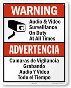 SmartSign 30 x 24 inch “Warning by SmartSign