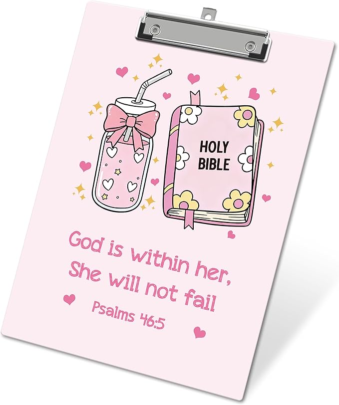 APIILVPQ Pink Clipboard, Bible Verse Clipboards by Unknown