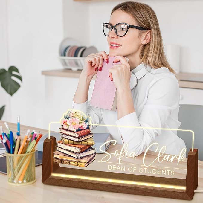 Desk Name Plate Personalized, Custom Office Light Up Name Plate - Image 7