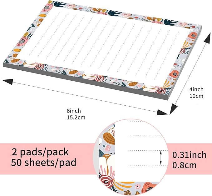 SXboxing Sticky Notes 4X6 Inches, 2 Pack Large Cute Self-Stick Pads, Bright - Image 4