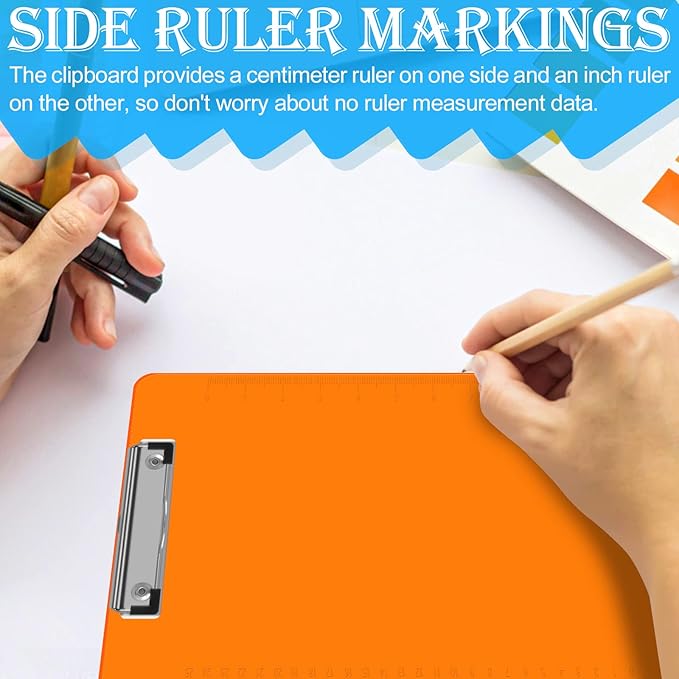 Clipboards, HERKKA 15 Pack Plastic Clipboards Low Profile Clip Standard A4 - Image 4