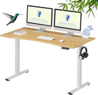 FLEXISPOT EN1 Bamboo Standing Desk, 55 x 28 Inches Whole-Piece Electric by FlexiSpot