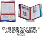 durable vario desktop reference system, 10 panels, assorted showing dimensions