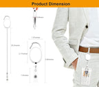 Fushing 20Pcs Retractable ID Badge Holders ID Badge Reels - Image 2