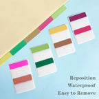 ELII 500 PCS Sticky Index Tabs 2 Inch Book Tabs Page Markers File Tabs Self - Image 8