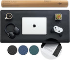 Nordik Felt and Leather Desk Mat Non-Slip by NordikByDesign