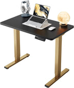 HUANUO 32" Small Electric Standing Desk Adjustable Height, 4 Memory Height by HUANUO