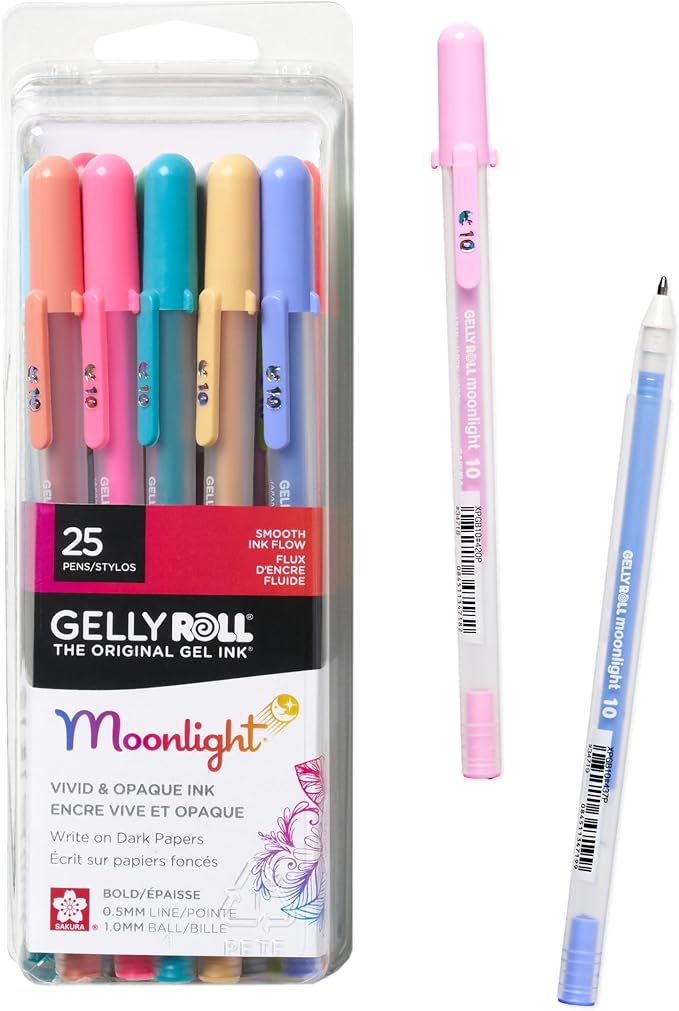 SAKURA Gelly Roll Moonlight Size 10 Gel Pens by SAKURAOFAMERICA