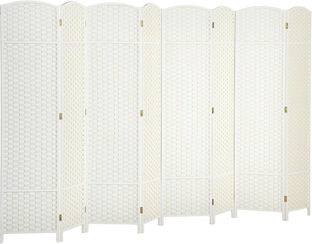 HOMCOM Room Divider, 8 Panel Folding Privacy Screen, 5.6' Tall Freestanding