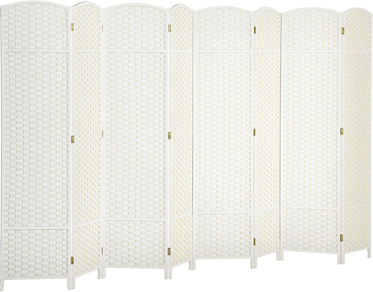 HOMCOM Room Divider, 8 Panel Folding Privacy Screen, 5.6' Tall Freestanding