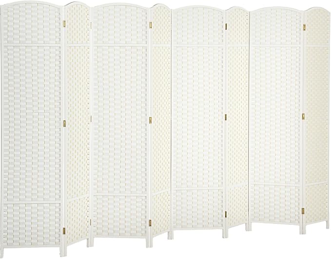 HOMCOM Room Divider, 8 Panel Folding Privacy Screen, 5.6' Tall Freestanding by HOMCOM