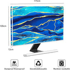 Baocicco Royal Blue Marble Waterproof TV Cover 75 Inch Creative Design Monitor - Image 2