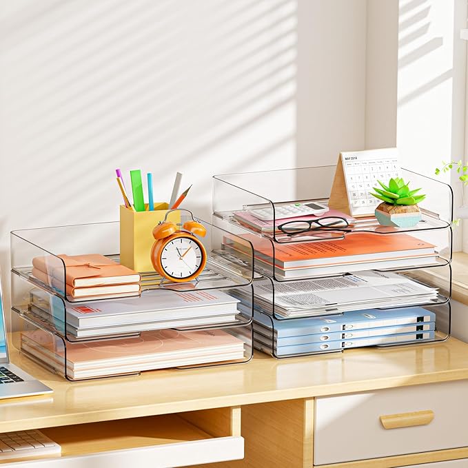 YKLSLH 4 Trays Paper Organizer Letter Tray - Image 4