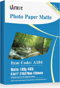 Uinkit 120 Sheets Presentation Paper Matte 8.5x11 Inkjet 48lb 180gsm Single by UinkitHandicraftsandConservationSpecialist