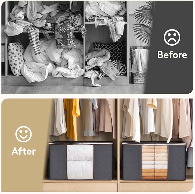 Lifewit Large Capacity Clothes Storage Bag Organizer - Image 7