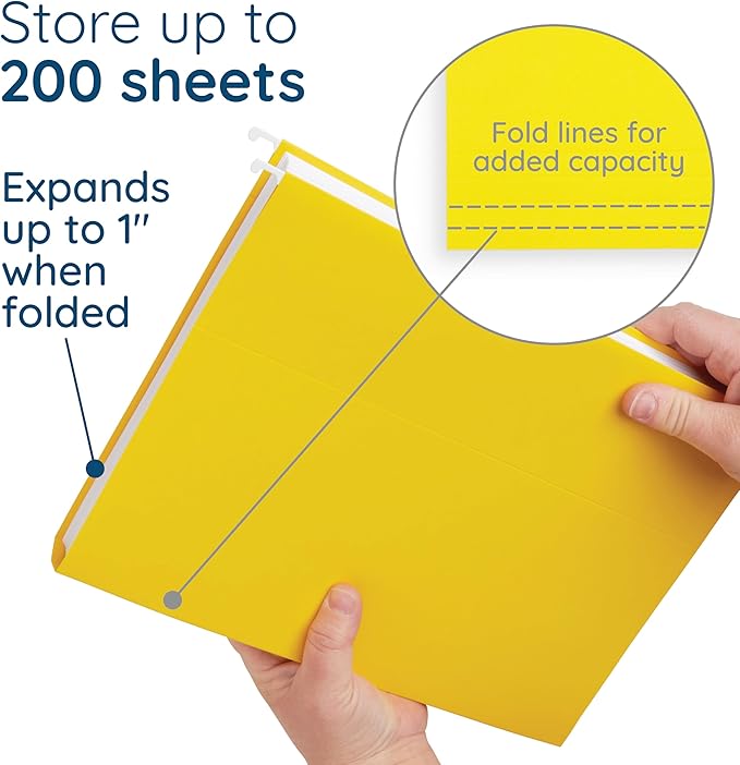 Blue Summit Supplies Hanging File Folders, 25 Reinforced Hang Folders, Designed - Image 3