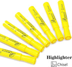 Buecs Highlighters Bulk Pack, Chisel Tip, Fluorescent Yellow, suitable - Image 6