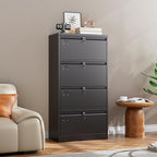 SUXXAN 4 Drawer File Cabinet, Lateral Filing Cabinet - Image 9