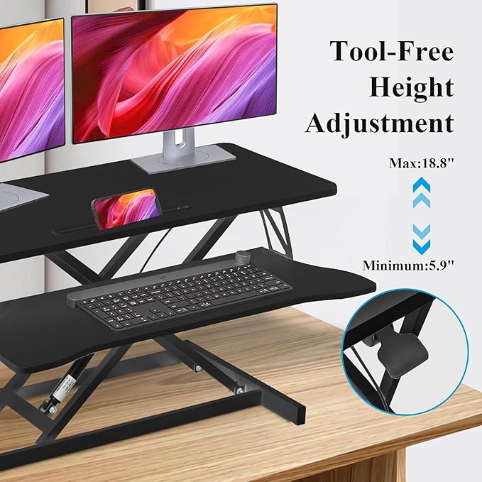 37 Inch Standing Desk Converter - Image 5