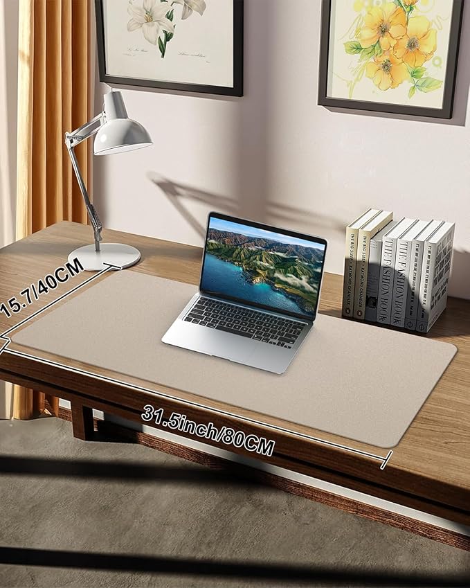 Small Desk Mat, Leather Desk Pad Protector, Desk Mouse pad, Office Desk mat - Image 7