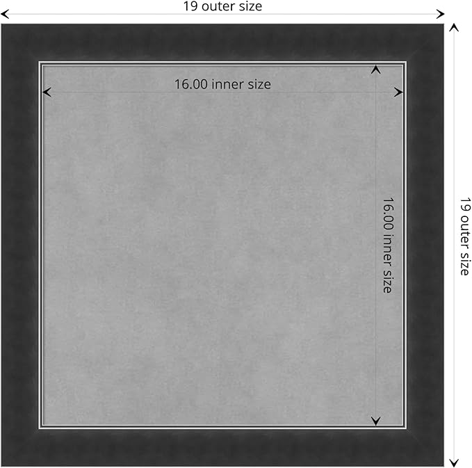 Amanti Art Black Framed Magnetic Board 19x19 Small Vision Board - Image 4