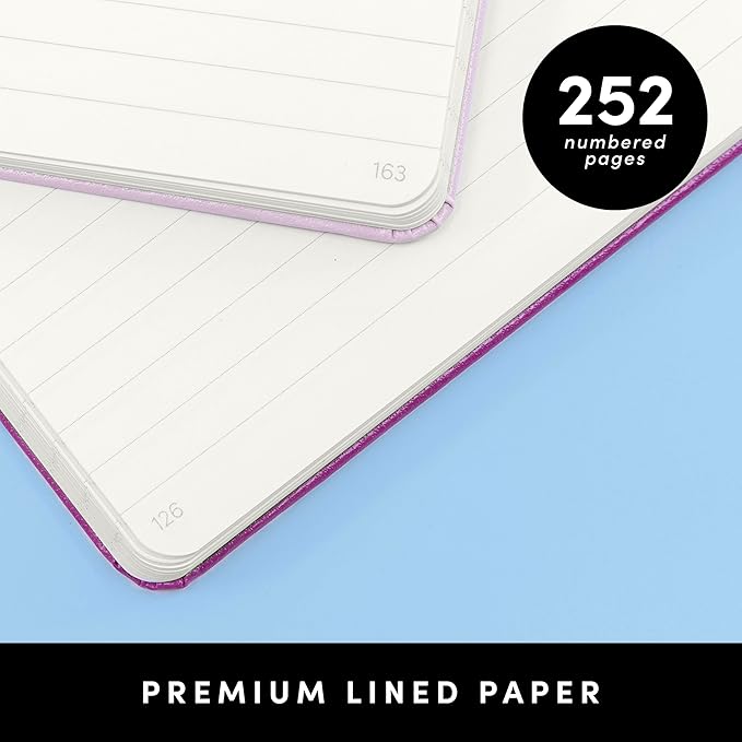 PAPERAGE Lined Journal Notebook, 252 Pages, Medium 5.6 in x 8 in - Image 4